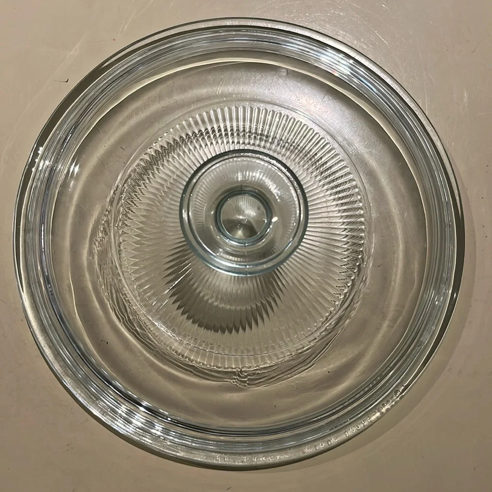 Pyrex G-5-C Ice Blue Replacement Lid  for Corning French White 1.5 Qt. Casserole